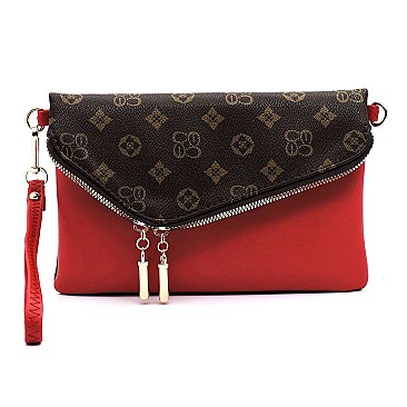 MONOGRAM ENVELOPE CLUTCH