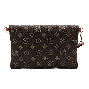 MONOGRAM ENVELOPE CLUTCH