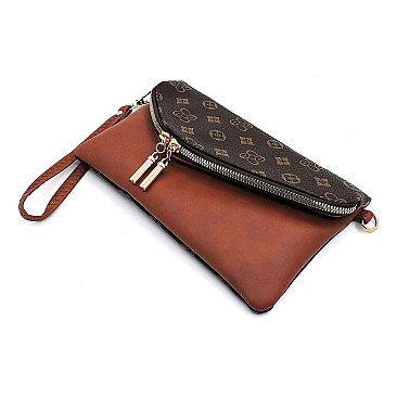 MONOGRAM ENVELOPE CLUTCH