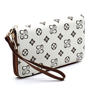 2 IN 1 TOP HANDLE COLOR BLOCK MONOGRAM SATCHEL