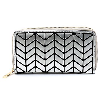 Geometric Chevron Checkered 2-in-1 Shopper