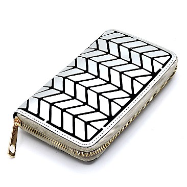 Geometric Chevron Checkered 2-in-1 Shopper