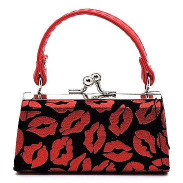 Pack of 12 Colorful Kiss Marks Coin Purse