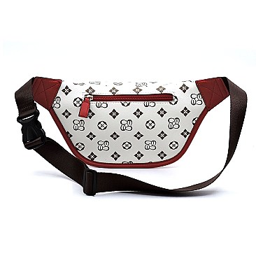 Monogrammed Queen Bee Stripe Fanny Pack Waist Bag