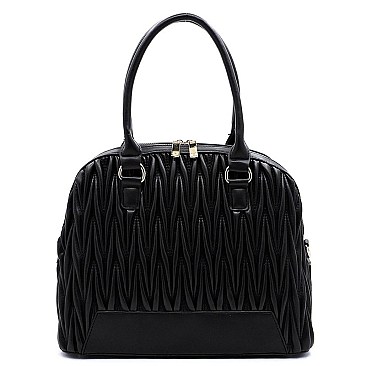 Chevron Quilted Dome Satchel