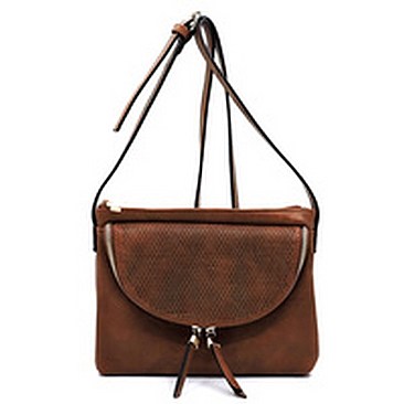 Fashion Laser Cut Flap Crossbody Bag