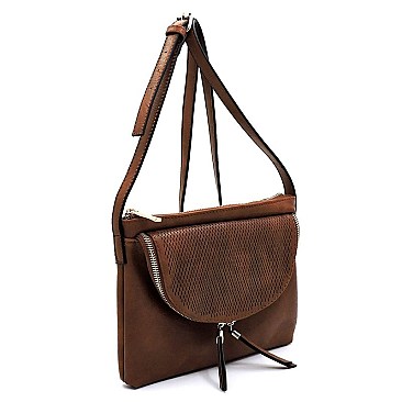 Fashion Laser Cut Flap Crossbody Bag