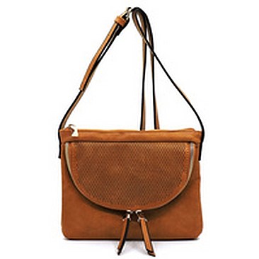 Fashion Laser Cut Flap Crossbody Bag