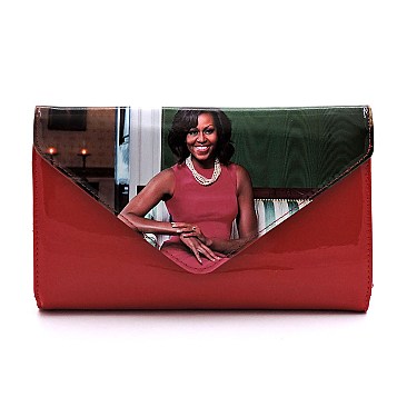 CH-OB2678D - 3 PCS Michelle Obama Satchel+Clutch+Wallet