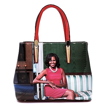 CH-OB2678D - 3 PCS Michelle Obama Satchel+Clutch+Wallet