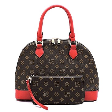 2 IN 1 MONOGRAMMED DOME SATCHEL