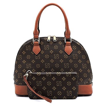 2 IN 1 MONOGRAMMED DOME SATCHEL