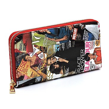 Michelle Obama Zippered Wallet