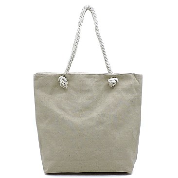 Canvas US Flag Beach Tote