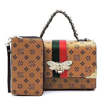 2 in 1 MONOGRAM BEE BOXY SATCHEL & WALLET