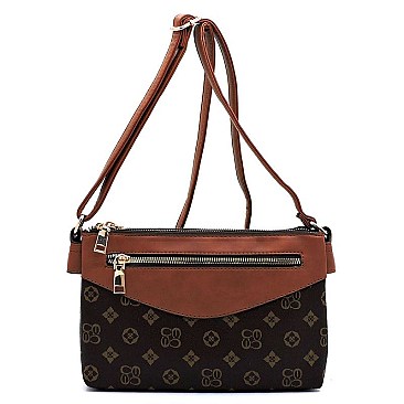 MULTI COMPARTMENT MONOGRAM CROSSBODY BAG