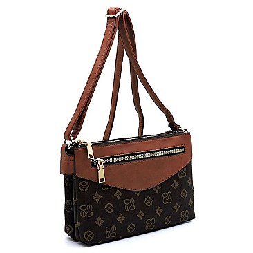 MULTI COMPARTMENT MONOGRAM CROSSBODY BAG