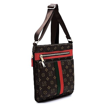 MONOGRAM CANVAS STRIPE CROSSBODY