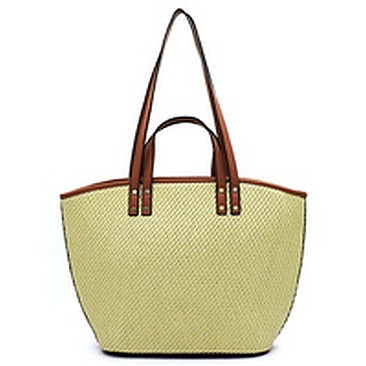Straw Convertible Shopper