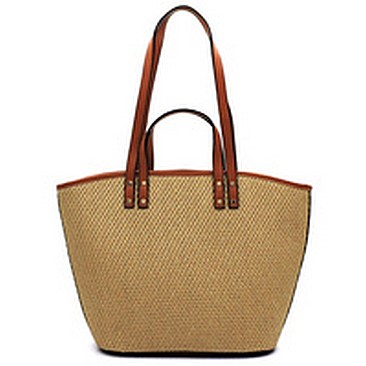 Straw Convertible Shopper