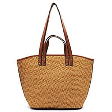 Straw Convertible Shopper