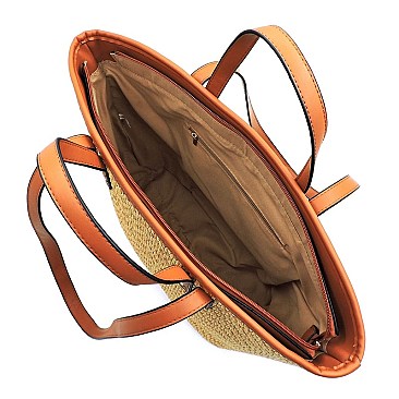 Straw Convertible Shopper