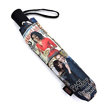 Michelle obama Magazine Cover Auto Umbrella