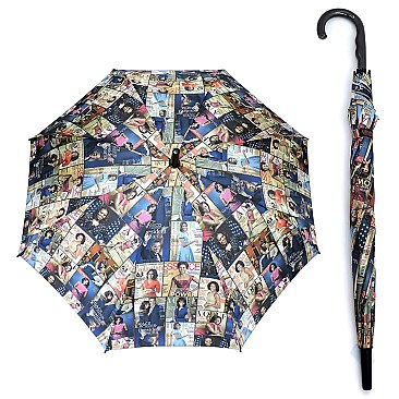 Magazine Cover Collage Auto Umbrella