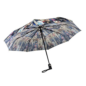 Michelle obama Magazine Cover Auto Umbrella