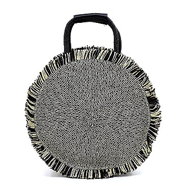 ROUND KNIT SUMMER SATCHEL - Celebrity