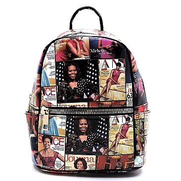 COLLAGE MAGAZINE COVER BACKPACK