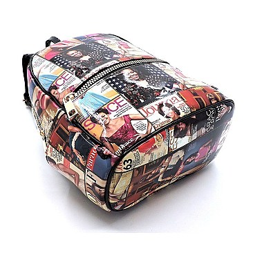 COLLAGE MAGAZINE COVER BACKPACK