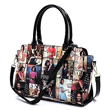 2-in-1 Magazine Cover Collage Satchel