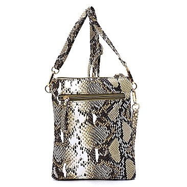 Python Snake Skin Cross Body Bag