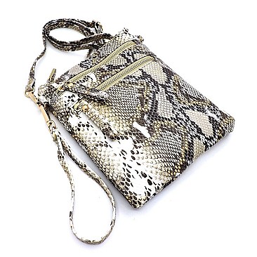Python Snake Skin Cross Body Bag