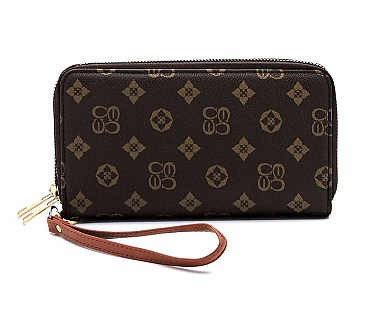 MONOGRAM 2ZIP AROUND CLUTCH WALLET WRISTLET