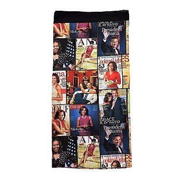 CH-OS802 MICHELLE OBAMA MAGAZINE COVER SCARF