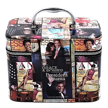 3 IN 1 MAGAZINE MICHELLE OBAMA COSMETIC CASE