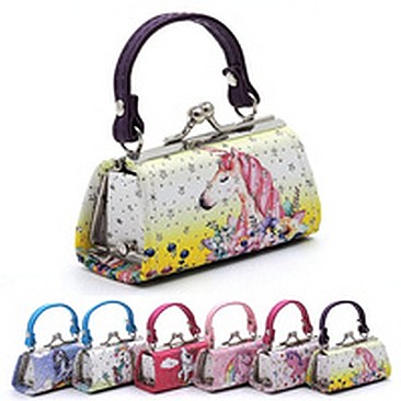 Pack of 12 Colorful Unicorns Coin Purse