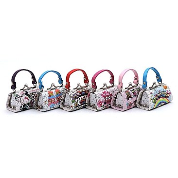 Pack of 12 Colorful Owl Coin Purse