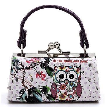 Pack of 12 Colorful Owl Coin Purse