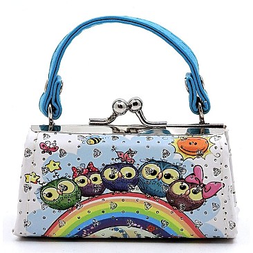 Pack of 12 Colorful Owl Coin Purse