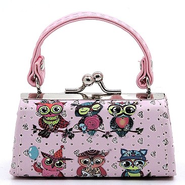 Pack of 12 Colorful Owl Coin Purse