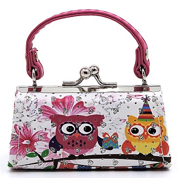 Pack of 12 Colorful Owl Coin Purse