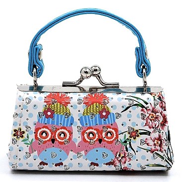 Pack of 12 Colorful Owl Coin Purse