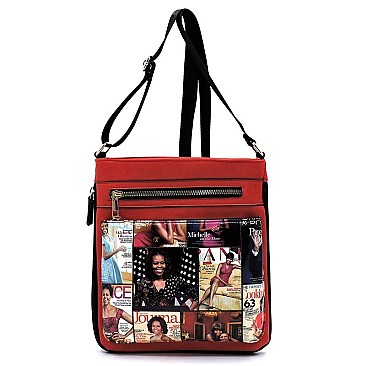 Collage Magazine Cover Cross Body Bag