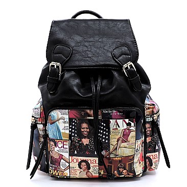 Collage Magazine Cover Backpack