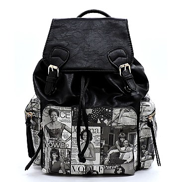 Collage Magazine Cover Backpack