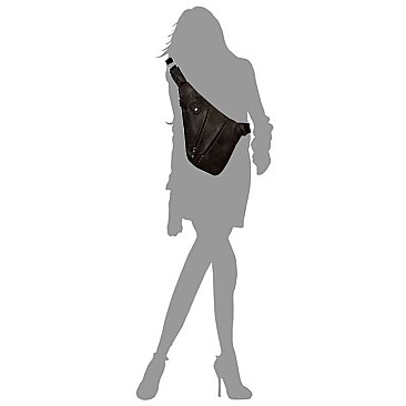 Fashion Zipper Sling Backpack
