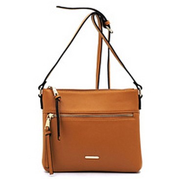 Fashion Front Zip Pocket Crossbody Bag